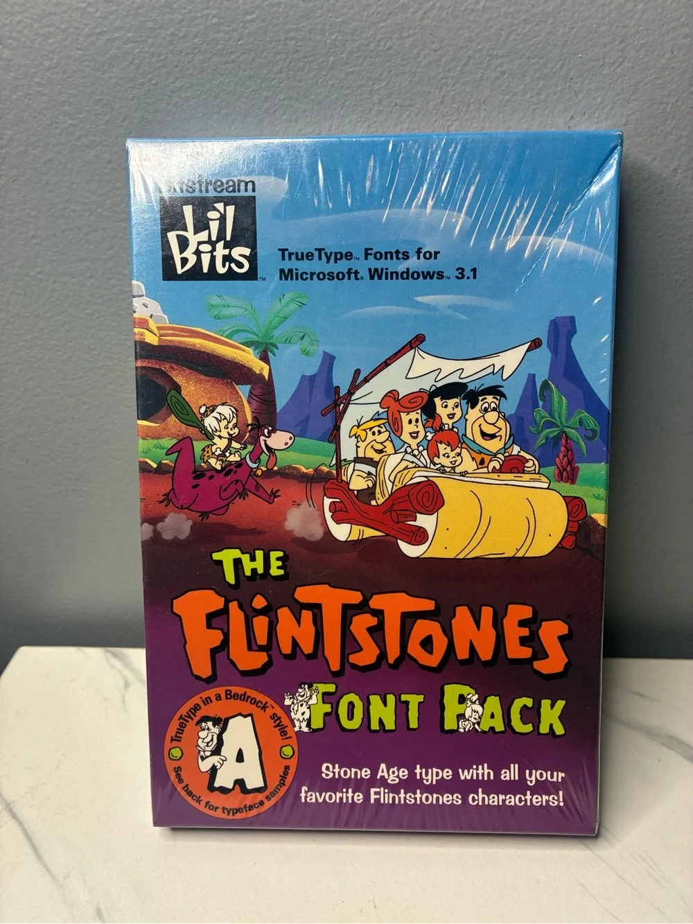 Sealed Flintstones Font Pack for Windows 3.1 Bitstream Lil Bits Software
